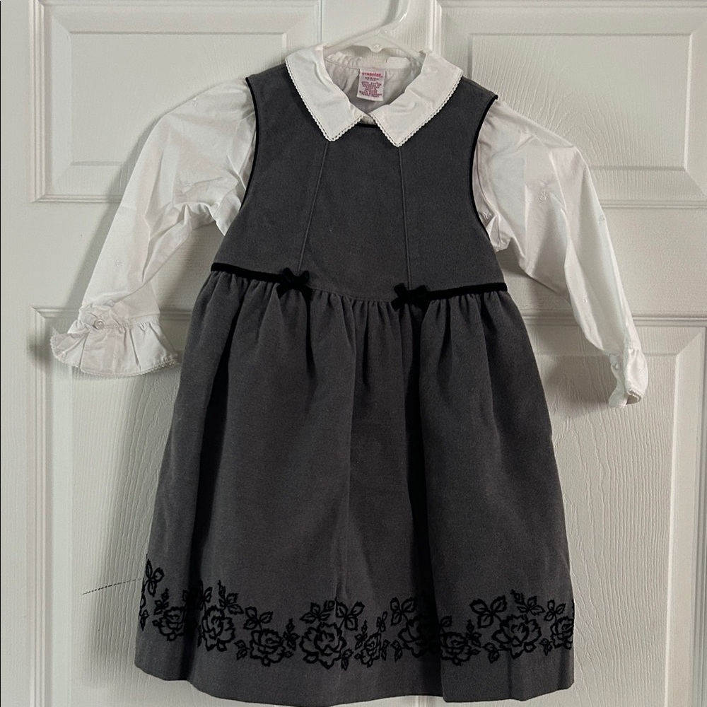 Gymboree Gray Dress with Black Trim